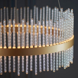 Luminosa Lighting Luminosa Trapani Pendant Ceiling Light Brushed Gold Plated, Clear Glass - thumbnail 5