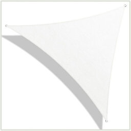 White 4X4X4M Triangular Shade Sail Waterproof Uv Resistant - thumbnail 1