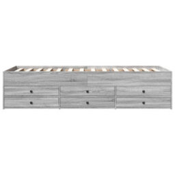 Berkfield Daybed With Drawers Without Mattress Grey Sonoma 75X190 Cm Small Single - thumbnail 4
