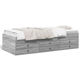 Berkfield Daybed With Drawers Without Mattress Grey Sonoma 75X190 Cm Small Single - thumbnail 2