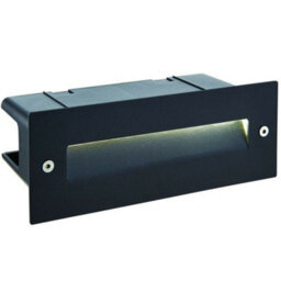 Ip44 Led Full Brick Light Textured Black & Angled Down Guide 2W Cool White - thumbnail 1