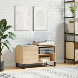 Berkfield Record Cabinet Sonoma Oak 85X38X48 Cm Engineered Wood - thumbnail 1