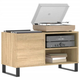 Berkfield Record Cabinet Sonoma Oak 85X38X48 Cm Engineered Wood - thumbnail 3