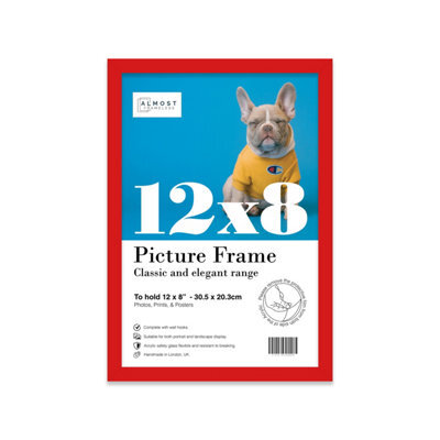 12X8 Red Picture Frame (30.5 X 20.3Cm) Poster, Photo, Artwork, Gallery Wall Or Print - image 1