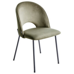 Beliani Set Of 2 Dining Chairs Covelo Velvet Dark Green - thumbnail 4