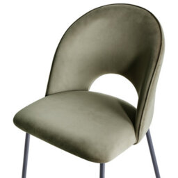 Beliani Set Of 2 Dining Chairs Covelo Velvet Dark Green - thumbnail 7