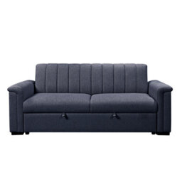 Charlotte 3 Seater Sofa Bed With Fabric Cover In Navy - thumbnail 3