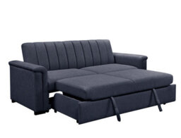 Charlotte 3 Seater Sofa Bed With Fabric Cover In Navy - thumbnail 4