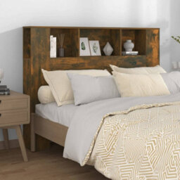 Vidaxl Headboard Cabinet Smoked Oak 140X18.5X104.5 Cm - thumbnail 1