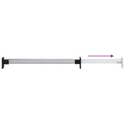 Walplus Telescopic Wardrobe Rails 2 Pcs Silver 58-100 Cm - thumbnail 5