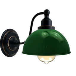 Ledsone Vintage Industrial Wall Sconce. Green Metal Shade 19X21Cm Retro E27 Indoor Light Fitting For Bedroom , Living Room - thumbnail 3