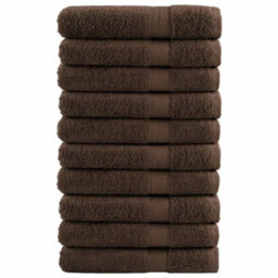 Berkfield Premium Sauna Towels Solund 10Pcs Brown 80X200Cm 600Gsm - thumbnail 1