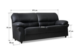 Rota Donna Exclusives Saga 3 Seater Coventry Leather Sofa - thumbnail 2