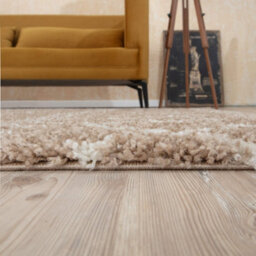 The Rugs Moroccan Shaggy Rugs And Runners Soft Fluffy Wavy Trellis Design High Pile Beige And Ivory Living Room Kitchen Hallway 820 - thumbnail 6