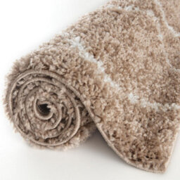The Rugs Moroccan Shaggy Rugs And Runners Soft Fluffy Wavy Trellis Design High Pile Beige And Ivory Living Room Kitchen Hallway 820 - thumbnail 8