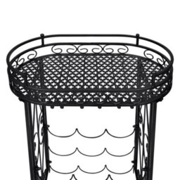 Walplus Wine Rack With Glass Holder For 9 Bottles Metal - thumbnail 4
