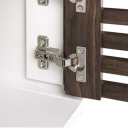 Wyld And Coco White Bedside Table 50 X 40 X 45 Cm Rustic Slatted Door, Matt Finish, Slim Black Legs - thumbnail 6