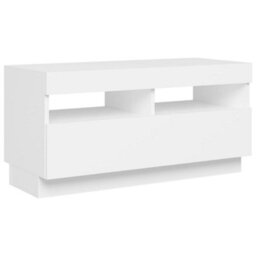 Berkfield Tv Cabinet With Led Lights White 80X35X40 Cm - thumbnail 7