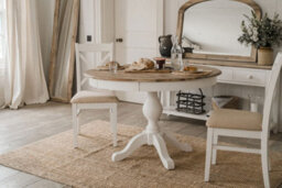 Statement Furniture Florence Large White Pedestal Round Dining Table 120Cm - thumbnail 2