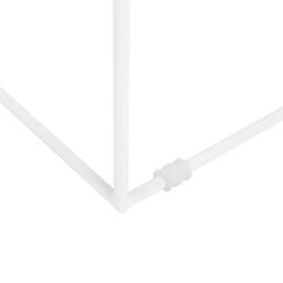 Beliani White Metal Tray-Top Side Table 40 X 40 X 50 Cm, Industrial Minimalist. - thumbnail 6