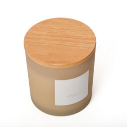 Aroma Naturals Frosted Decadence Glass Candle - Cashmere Scent - thumbnail 4