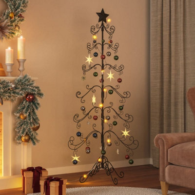 Berkfield Metal Christmas Tree For Decoration Black 180 Cm - image 1