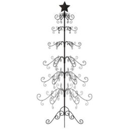 Berkfield Metal Christmas Tree For Decoration Black 180 Cm - thumbnail 3