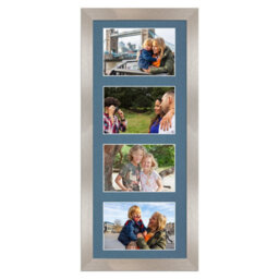 AK Frames 50X20Cm Aluminum Modern Multi Photo Frame With Pompadour Mount - Holds 4 Apertures (4X) 6X4 Photos - thumbnail 1