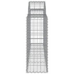 Berkfield Durable Arched Gabion Baskets 7 Pcs 200X30X80/100 Cm Galvanised Iron - thumbnail 5
