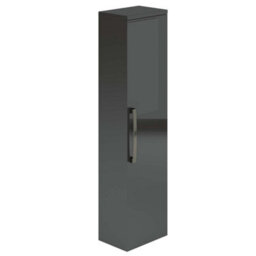 Plum&clay Novela Anthracite Grey Wall Mounted Bathroom Tall Storage Cabinet Unit Bathroom Storage - thumbnail 3