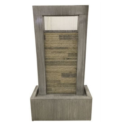 Outdoor Living UK Bolsena Zinc Metal Modern Metal Water Feature Without Cover