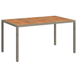 Walplus Garden Dining Table Grey 150 X 90 X 75 Cm Poly Rattan - thumbnail 2