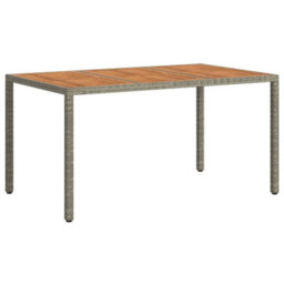 Walplus Garden Dining Table Grey 150 X 90 X 75 Cm Poly Rattan - thumbnail 5