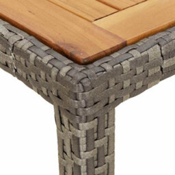 Walplus Garden Dining Table Grey 150 X 90 X 75 Cm Poly Rattan - thumbnail 6