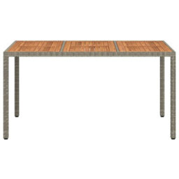 Walplus Garden Dining Table Grey 150 X 90 X 75 Cm Poly Rattan - thumbnail 3