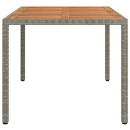 Walplus Garden Dining Table Grey 150 X 90 X 75 Cm Poly Rattan - thumbnail 4