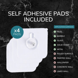 House Of Home Self Adhesive 2 Tier Aluminium Shower Caddy With Bottom Hooks - thumbnail 7
