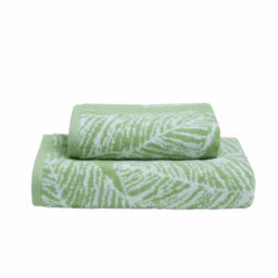Fusion Matteo Luxury 100% Cotton Leaf Motif Jacquard Towel - thumbnail 2