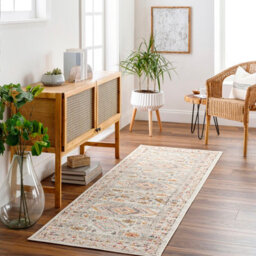 Livabliss Ankara-Vintage Pink Grey Traditional Boho Living Dining Bedroom Rug 80 X 220 Cm Easy Care, Non Shedding - thumbnail 2