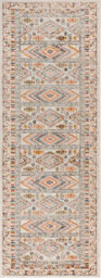 Livabliss Ankara-Vintage Pink Grey Traditional Boho Living Dining Bedroom Rug 80 X 220 Cm Easy Care, Non Shedding - thumbnail 1