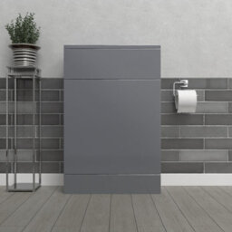 Nes Home Steel Grey 500mm Freestanding Back To Wall Wc Unit Bathroom - thumbnail 2