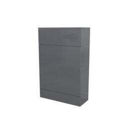 Nes Home Steel Grey 500mm Freestanding Back To Wall Wc Unit Bathroom - thumbnail 4