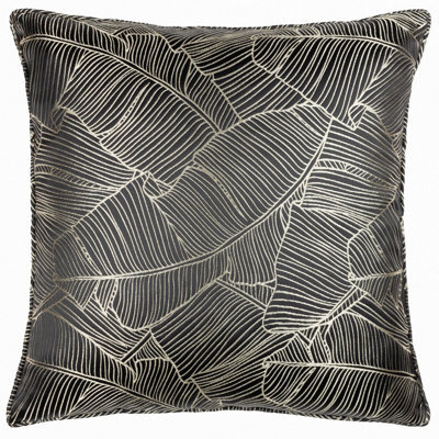 Wylder Seymour Embroidered Woven Jacquard Satin Piped Polyester Filled Cushion - image 1