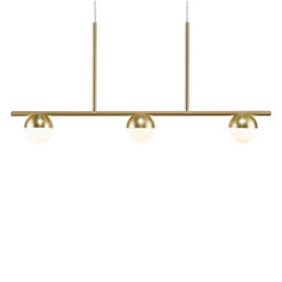 Nordlux Contina Metal Pendant Rail Light Hand Blown Glass Brass,mains - thumbnail 5