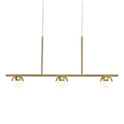 Nordlux Contina Metal Pendant Rail Light Hand Blown Glass Brass,mains - thumbnail 4