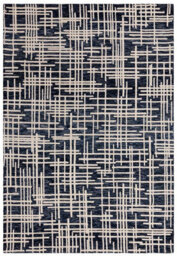 Blue Modern Abstract Easy To Clean Rug For Living Room Dining Room & Bedroom-120Cm X 170Cm - thumbnail 3