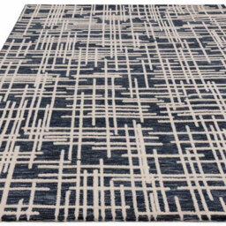 Blue Modern Abstract Easy To Clean Rug For Living Room Dining Room & Bedroom-120Cm X 170Cm - thumbnail 2
