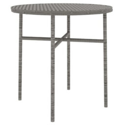 Walplus 3 Piece Garden Dining Set Poly Rattan Grey - thumbnail 5