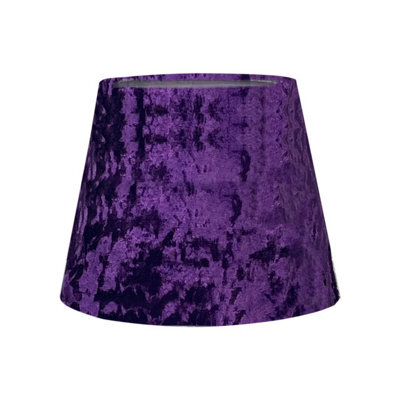 "11"" Purple Velvet Lampshade Dual Purpose Ceiling Or Table Lamp Shade, Soft Touch Finish, Elegant Lighting (Multiple Colours & Size" - image 1