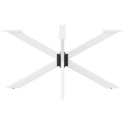Berkfield Dining Table Leg Spider Shape White 150X78X(72-73) Cm Steel - thumbnail 3